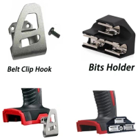 Bits Holder and Belt Clip Hook Kits for Milwaukee 18V Cordless Drill Impact Driver Bit Holder Hooks Clip Power Tools Accessories