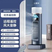 跨境桌面無葉風扇搖頭塔扇立式小家電智慧遙控小冷氣機扇迴圈大風力
