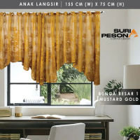 SURIAPESONA - Skirting Bunga Tingkap (W)62\ x (H)29\" / 155CM(W) x 75CM(H)/ Rod Type Sahaja"