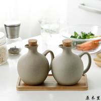 調味罐家用廚房簡約創意陶瓷調料瓶醬油瓶油壺套裝組合