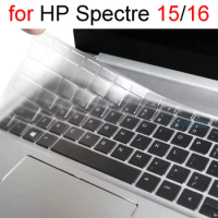 Keyboard Cover for HP Spectre X360 15 15t 15-df 15-ch 15-eb 15t-eb 15-bl 16 16-f 16t-f 16-aa Silicone Protector Skin Case 15.6