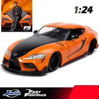 New 1:24 Fast &amp; Furious 9 Supra GR Toy Alloy Car Diecasts &amp; Toy Vehicles Car Model Miniature Scale Model Car Toys For Children