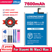 LOSONCOER BM51 7600mAh Battery For Xiaomi Mi Max3 Max 3 Replacement Phone