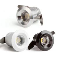 Silvery/Black/White/Golden Mini LED Downlights 1W 3W led Cabinet Light Recessed spot light 110-240V Aluminum Body