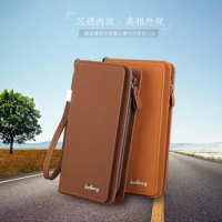 by dhl or ems 50pcs Men wallets zipper around long leather wallet man nice male clutch simple style big purse large capacity