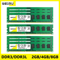 Wholesale 50Pcs DDR3 4GB 8GB Memoria Ram 1066 1333 1600Mhz PC3 1.5v PC3L 1.35v 8500 10600 12800 240Pin Desktop DDR3L Memory Ram