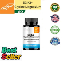 D3 K2 + Magnesium Glisinat – 60 kapsul Magnesium yang Sangat Serap dengan Vitamin D3 K2