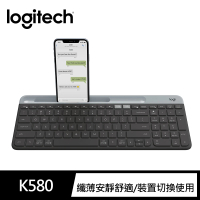 【Logitech 羅技】K580 超薄跨平台藍牙鍵盤(石墨灰)