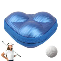 Golf Ball Pouch Waterproof Leather Golf Ball Carrier Bag Golf Accessories Zippered Golf Pouch Organizer Lightweight Hard Box For