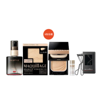 【MAQuillAGE 心機彩妝】輕羽粉餅定格組(粉餅+定妝噴霧60ml)