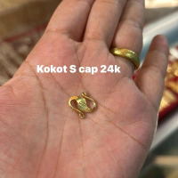 kokot perak sepuh emas cap 24k