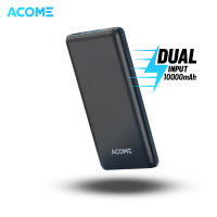 ACOME PowerBank 10000mAh 2.1A Dual Input Port Micro& Type-C Original Fast Charging AP108 Garansi Res