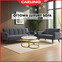 Sofa Elegant Kain Velvet | Modern Design - Baldu Royal | 2 & 3 Seater Luxury Ottawa Sofa | CARLINO