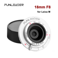 FUNLEADER 18mm F8 Full Frame MF Camera Lens for Leica M Mount Cameras M2 M3 M4 M5 M6 M7 M8 M9 M9P M10