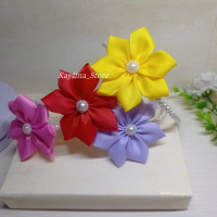 bando mutiara motif bunga aksesoris rambut anak