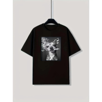 Smoking Dog Chihuahua Funniest Meme T-Shirt | Vintage Crew Neck, Short Sleeve, All-Season Wear, Casu