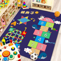 遊戲地毯 爬行墊 地毯 兒童閱讀區地墊子幼稚園早教中心教室益智游戲卡通格子跳房子地毯『cyd19516』