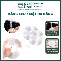 Băng Keo 2 Mặt Siêu Dính Ngắn 3M Băng Keo Trong Suốt Dày 0.5mm Tái Sử Dụng Độ Dính Cao - QH Shop