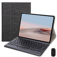Wireless Keyboard Case For Microsoft Surface Go 3 2 1 Cover Wood Style Slim PU Leather Stand Smart Tablet Funda Teclado Shell