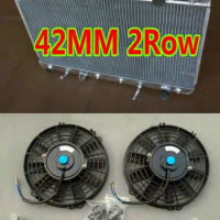 Aluminum Radiator + FANS For 1997-2001 Honda CRV CR-V RD1-RD3 2.0L B20B/B20Z I4 AT/MT 98 99 00 01 97