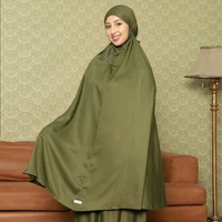 Lozy Hijab - Minaa Prayer Set (Mukena Set Rayon Polos Umroh Haji) Army