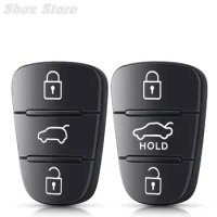 Replacement 3 Button Rubber Pad Key Shell For Hyundai IX35 I30 Accent Kia K2 K5 Rio Flip Remote Car Key Fob Case Cover