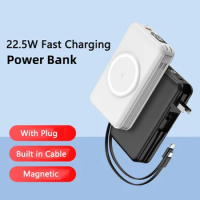 Magnetic Wireless Charger Power Bank 20000mAh Wall Charger for iPhone 15 Xiaomi Huawei Magsafe Powerbank Portable Charge Station