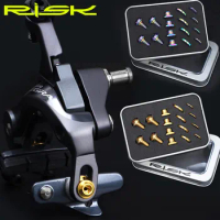 16pcs RISK Titanium Alloy Screws for UT/DA/105 Road Bike C Brake Shoes C Clamp Brake Pad Fixing Nuts Bolts Kits with Gasket