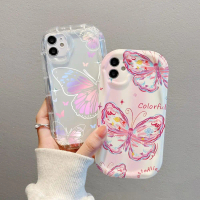 เคสครีมผีเสื้อสีชมพู ดีไซน์ประณีต เข้ากันได้กับ Vivo Y19S, Y19s Pro, Y03, Y18, Y28, Y17s, Y27s, Y36,