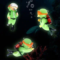 Fish Tank Decoration Luminous Mini Diver Figurines Miniatures Floating Ball Aquarium Decoration Aquarium Cartoon Accessories