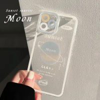 A53 5g Case For Samsung A54 5g Case A52S A52 A34 A33 A12 A72 A32 A51 A22 A23 S22 S23 Ultra S21 S20 FE Sunset Moon Planet Cover