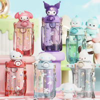 【SANRIO 三麗鷗】酷洛米大耳狗公仔杯蓋Tritan吸管水壺650ml不含雙酚A(美樂蒂 布丁狗 凱蒂貓 人魚漢頓)