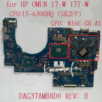 For HP OMEN 17-W 17T-W Laptop Motherboard CPU: I5-6300HQ SR2FP GPU:965M 4G DAG37AMB8D0 Mainboard