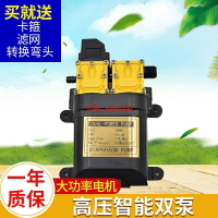 12V農用電動噴霧器水泵隔 膜泵智能高壓自吸泵大功率打機馬達