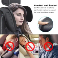 Car Seat Headrest Telescopic Adjustable Memory Foam Neck Pillow Cushion For Kids Passenger Sleep Better Car Interior Accessories