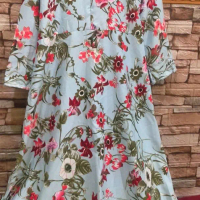 Gamis Cantik Pl. LD 110 dengan Desain Bunga yang Menarik