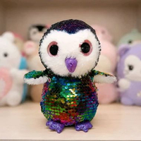 Boneka Burung Hantu Sequin Ty Flippables Owl Manik Berubah Warna (Rare)