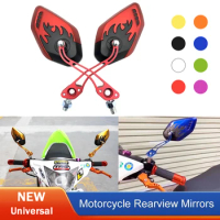 1Pair Motorcycle Rearview Mirrors Motorbike 360 Degree Rotation Handlebar Side Accesorios Espejos Retrovisores Para Moto
