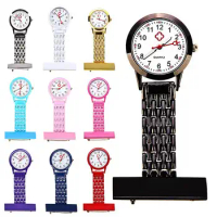 Wearable Nurse Watch Lapel Pin Brooch Midwife Doctor Clock Medical FOB Metal Hospital Medical Nurse Pocket Watch for Gift
