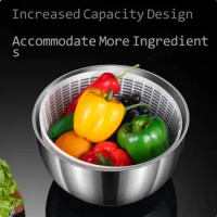 Durable Vegetable Dehydrator Electric Cleanse Dryer Strainer Fruit and Vegetable Dry Wet Separation Dehydrator Kitchen Gadgets