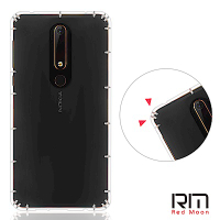 RedMoon Nokia 6.1 Plus 防摔透明TPU手機軟殼