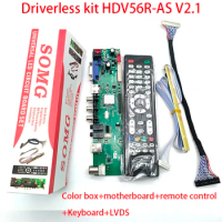 Drive-free V56 chip motherboard HDV56R/U-AS V2.1 Single AV TV motherboard English jump cap with color box in multiple resolution