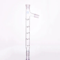 Wechsler Fractionation Column,L. 100mm/200mm/300mm/400mm/500mm,Joint 24/29,Spike-shaped fractionating tube with branch plug