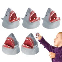 Finger Puppets For Kids 5pcs Realistic Shark Storytelling Finger Puppets Interactive Play Puppets Toys With Stretchable Fun For