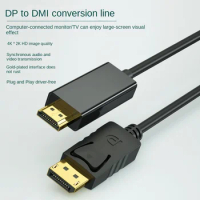 Dp to hdmi cable, 1.8m 4K high-definition adapter cable, computer monitor connection cable, large dp to hdmi conversion