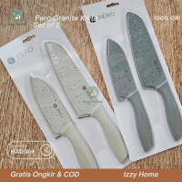 [Gratis 5 Hadiah] PERO Granite Knife Set of 2 – Pisau Dapur 2pcs Anti Lengket & Anti Karat