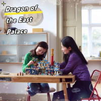 2023 Classic 2364 Pcs East Sea Dragon Palace Monkey Kid Building Block Brick Model Compatible 80049 Creative Children Toys Gifts