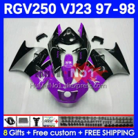 Bodys For RGVT250 SAPC RGV250 VJ23 97-98 Frame 42No.157 RGV-250 RGVT RGV 250 VJ 23 RGVT-250 97 98 1997 1998 Fairing purple stock