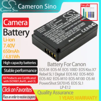 CameronSino Battery for Canon EOS M EOS-M EOS 100D Rebel SL1 Digital EOS M2 OS-M EOS Kiss X7 fits Canon LP-E12 camera battery