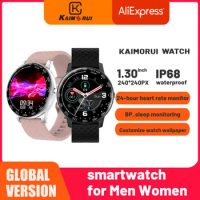 KAIMORUI H30 Smart Watch Women DIY Watchface Full Touch Fitness Tracker Heart rate Blood Pressure Smartwatch Men for Android IOS